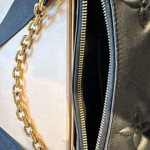 Louie Vuitton over the moon black leather shoulder bag or crossbody bag